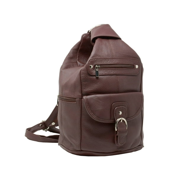 Unisex Cowhide Leather Backpack Purse Sling Shoulder Bag Handbag Brand New ~~ 